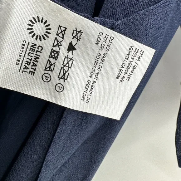 Reformation Winslow Maxi Evening WrapNavy Blue Dress - Picture 10 of 11